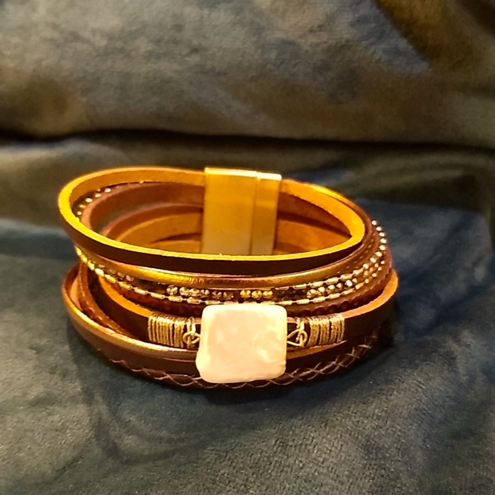 Multiple Band Leather Bracelet